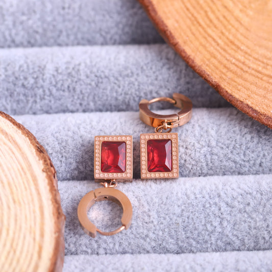Elegant Rose Gold Plated Stud