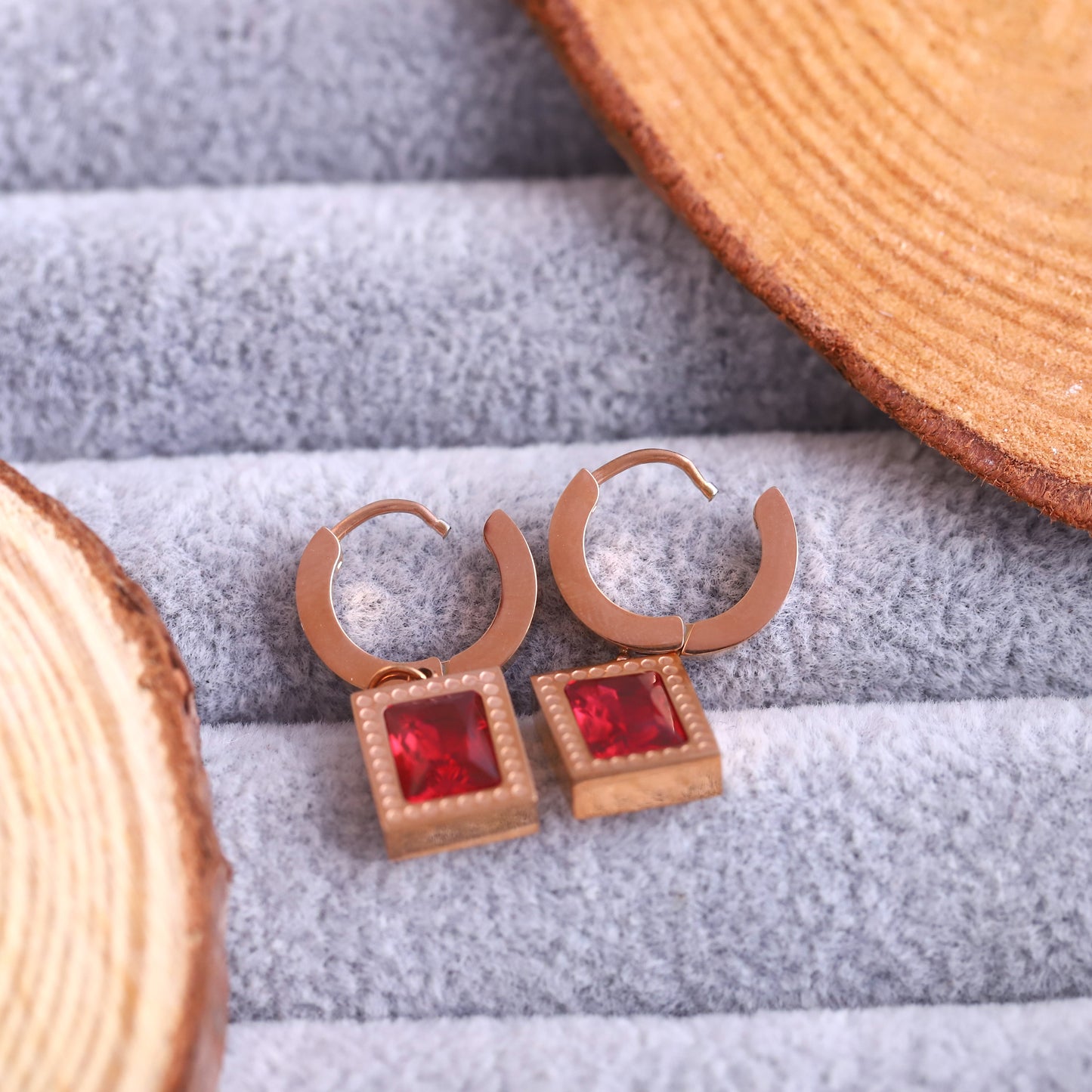 Elegant Rose Gold Plated Stud