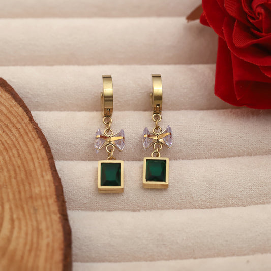 Elegant Gold Plated Dangle Earrings