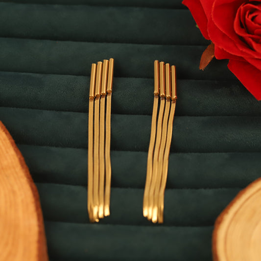 Golden Cascade Drops Earrings