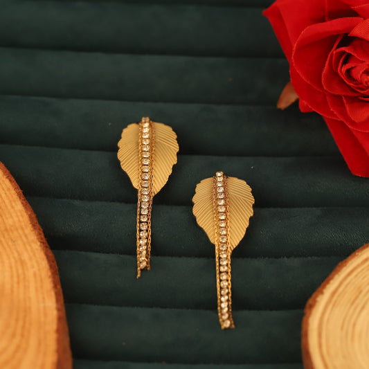 Elegant Gold Plated Dangle Earrings