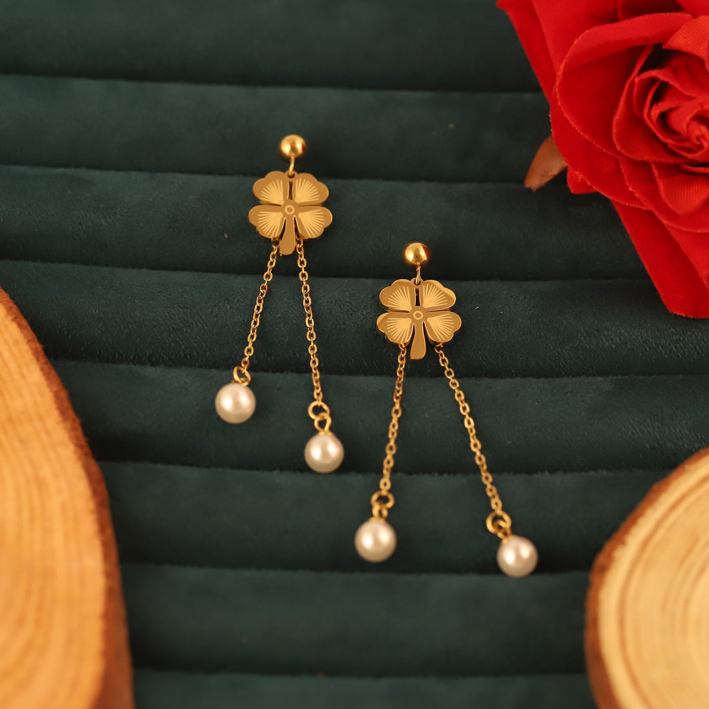 Everyday Luxe 22K Gold Chain Drop Earrings