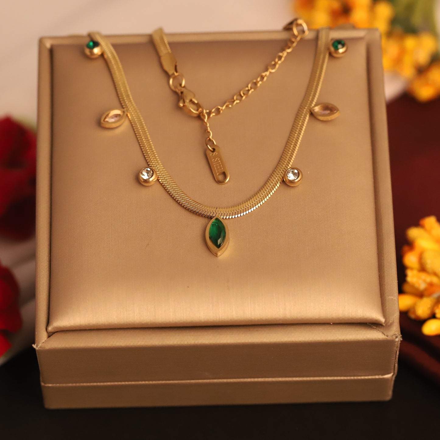 Layered Gold Chain Necklace with Charms | Protection & Style Jewellery