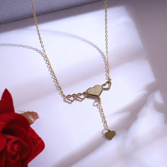 Gold Heart Necklace & Earring Set | Delicate Love Inspired Jewelry Gift for Her
