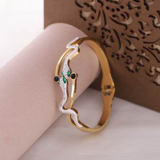 Gold Snake Design Bracelet