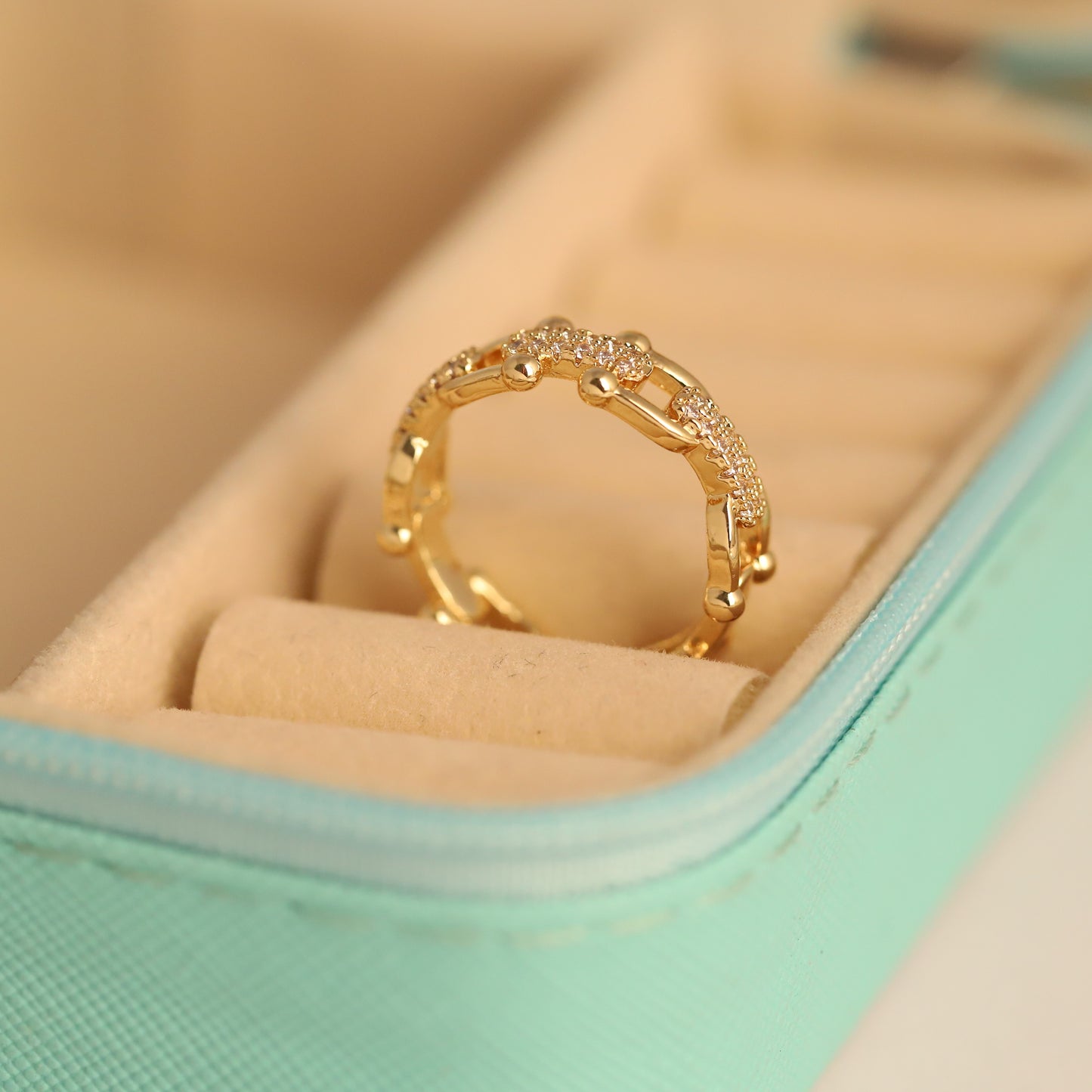 Chunky Textured Gold Dome Ring