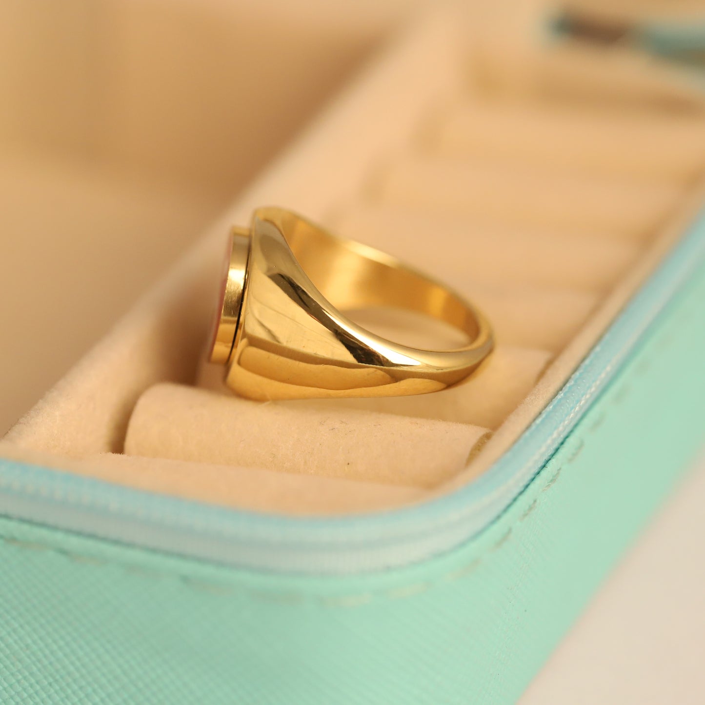 Gold Yin Yang Heart Ring