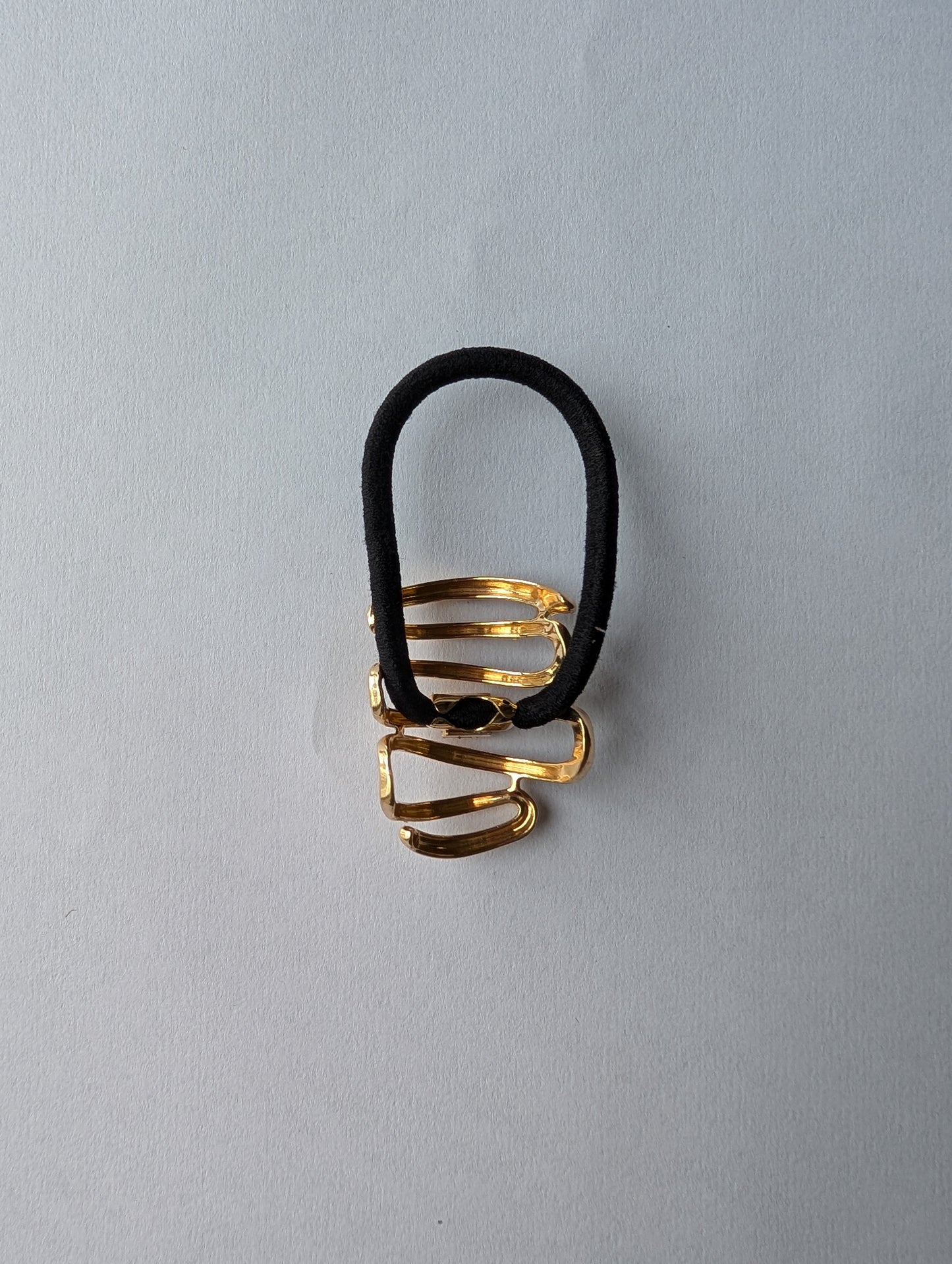 Modern Gold Coil Hair Tie | Spiral Metal Ponytail Holder | Unique Hair Accessory