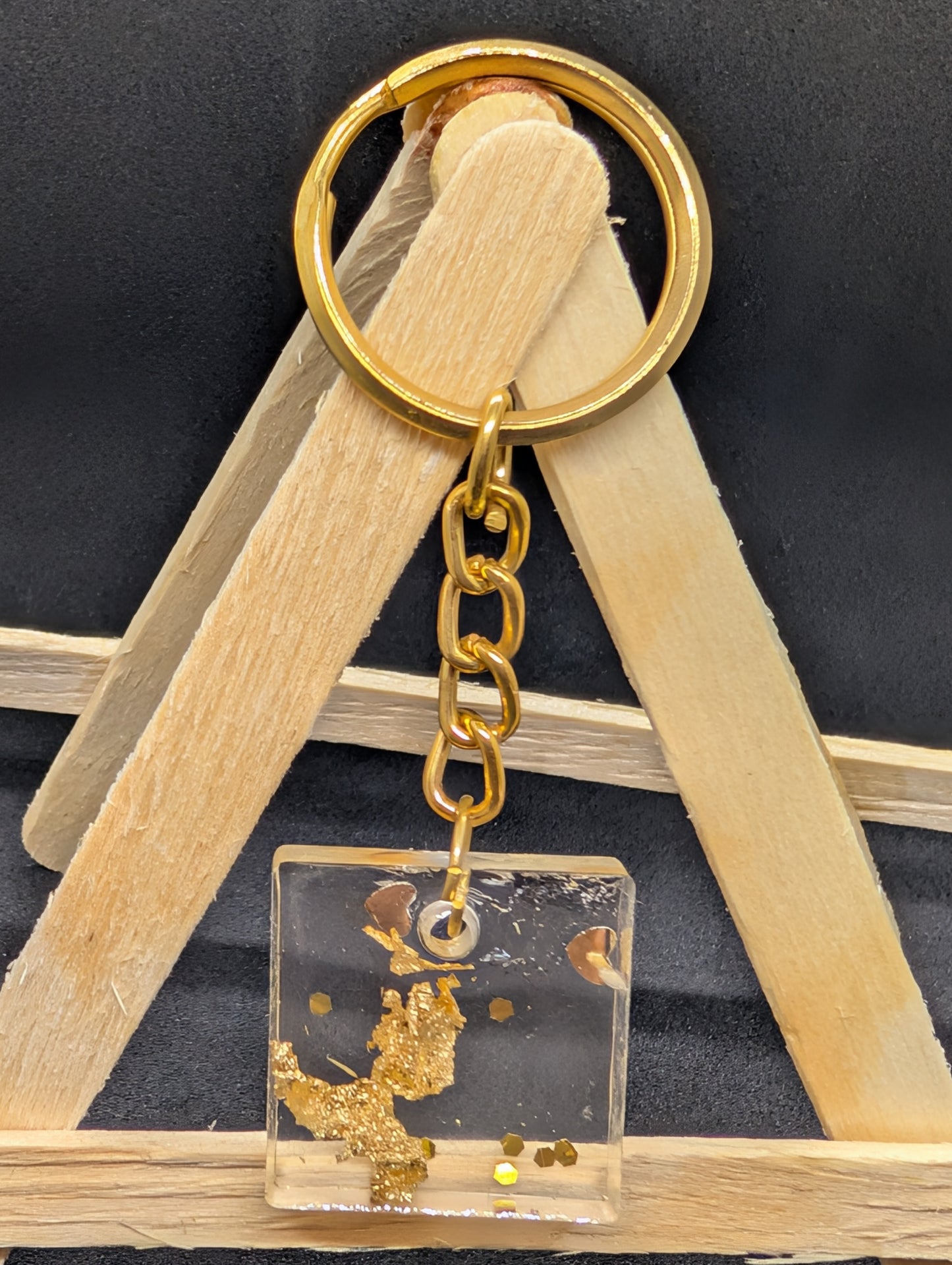 Square Shaped Keychain