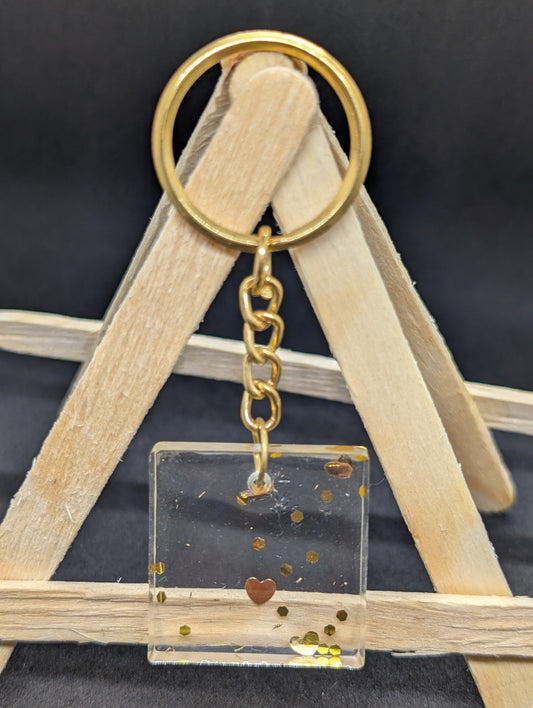 Square Shaped Keychain