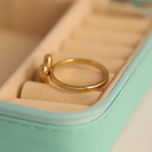 Gold Heart Ring - Minimalist Love Statement Jewelry