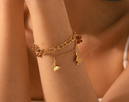 Butterfly Chain Bracelet
