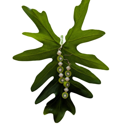 Kiwi Pearl Drop Earrings
