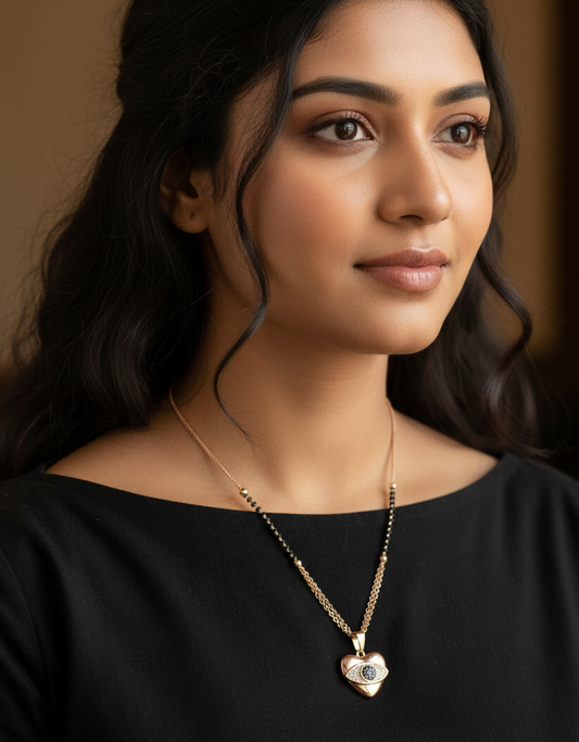 Evil Eye Heart Mangalsutra