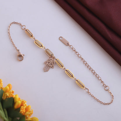 Demi-Fine Rose Gold Charm Bracelet | Ideal Gift for Her