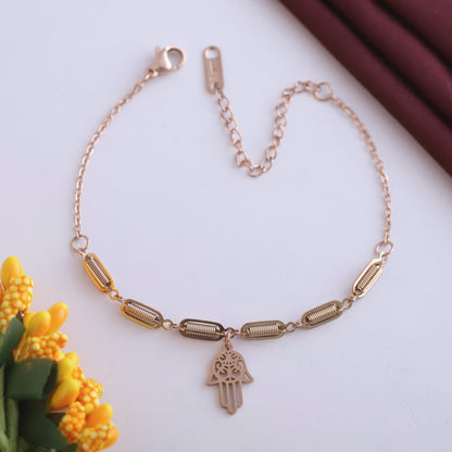Demi-Fine Rose Gold Charm Bracelet | Ideal Gift for Her