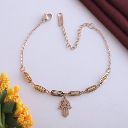 Demi-Fine Rose Gold Charm Bracelet | Ideal Gift for Her