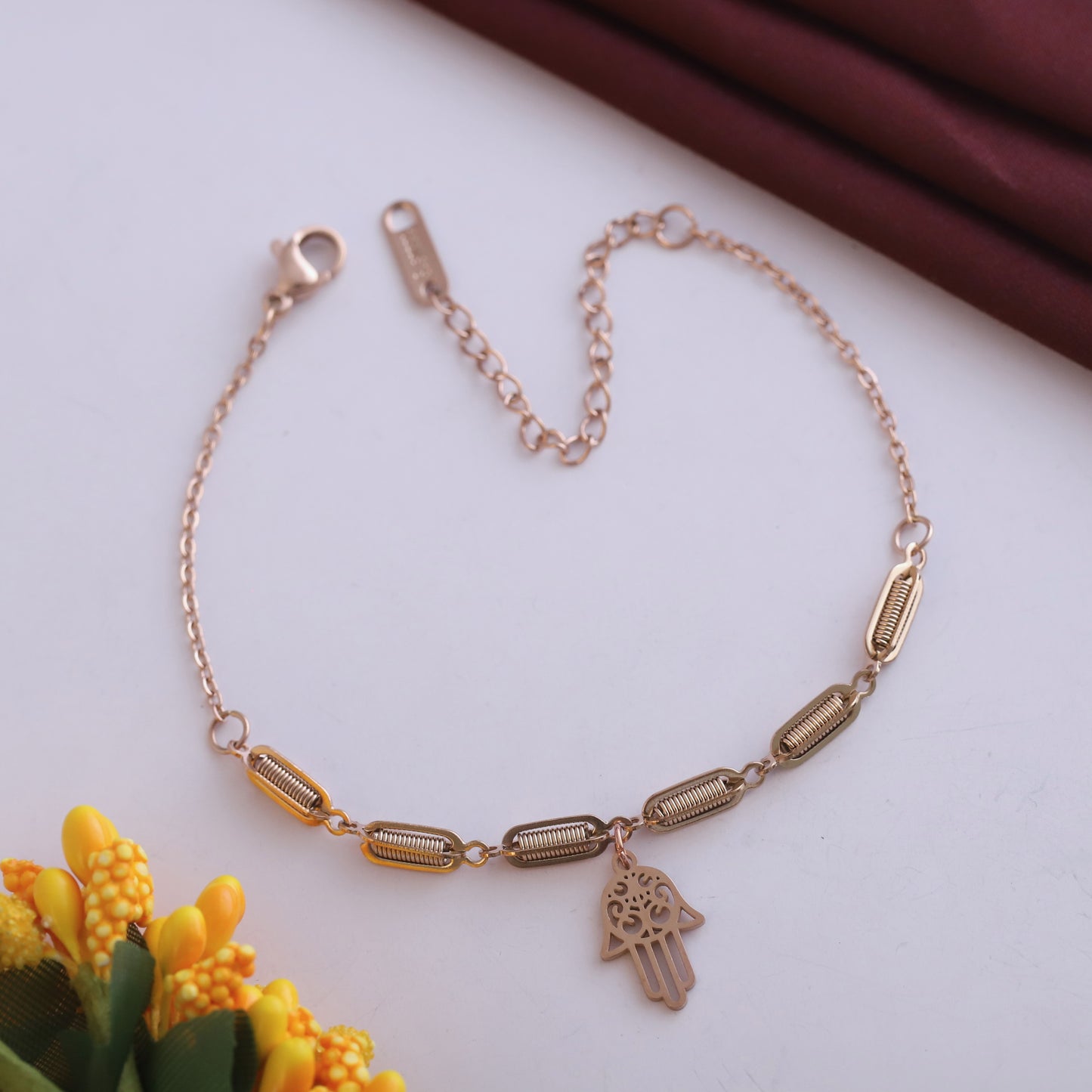 Demi-Fine Rose Gold Charm Bracelet | Ideal Gift for Her