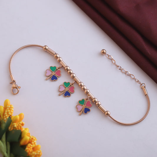 Anti-Tarnish Heart Charm Bracelet