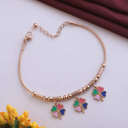 Anti-Tarnish Heart Charm Bracelet