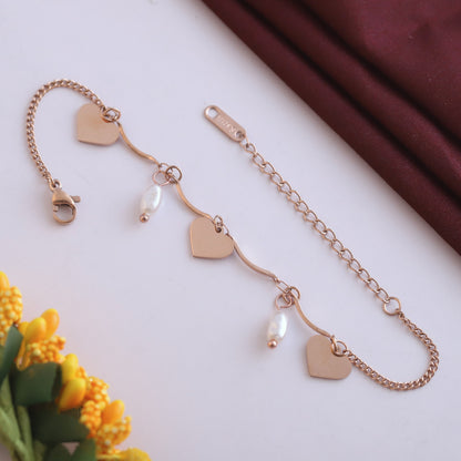 Personalized Rose Gold Chain Bracelet for Women | Waterproof & Skin-Friendly