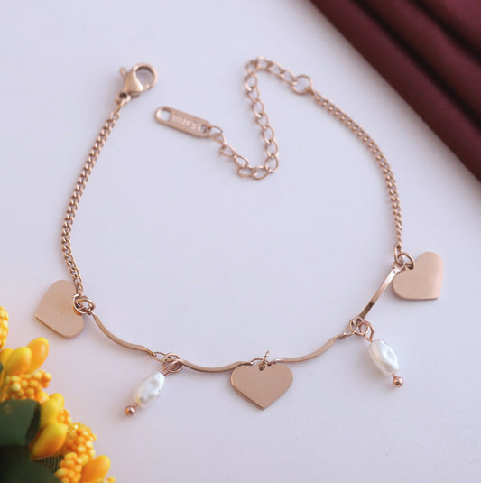 Personalized Rose Gold Chain Bracelet for Women | Waterproof & Skin-Friendly