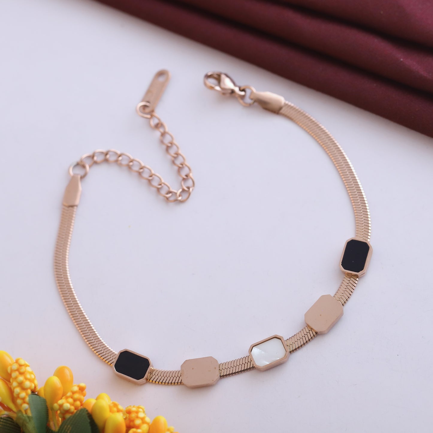 Demi-Fine Rose Gold Herrington Chain Bracelet | Flexible Chain Gift for Her