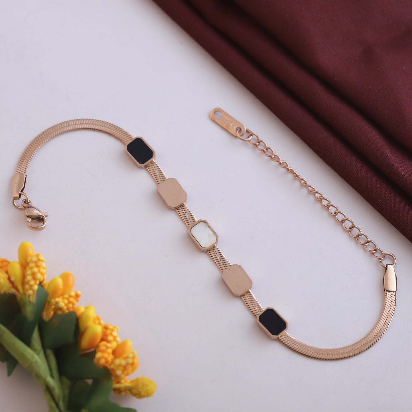 Demi-Fine Rose Gold Herrington Chain Bracelet | Flexible Chain Gift for Her