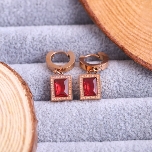 Elegant Rose Gold Plated Stud