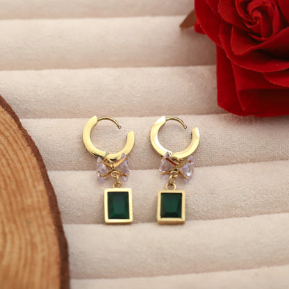 Elegant Gold Plated Dangle Earrings