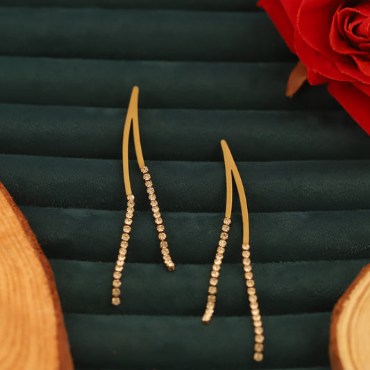 Elegant Gold Hanging Earrings