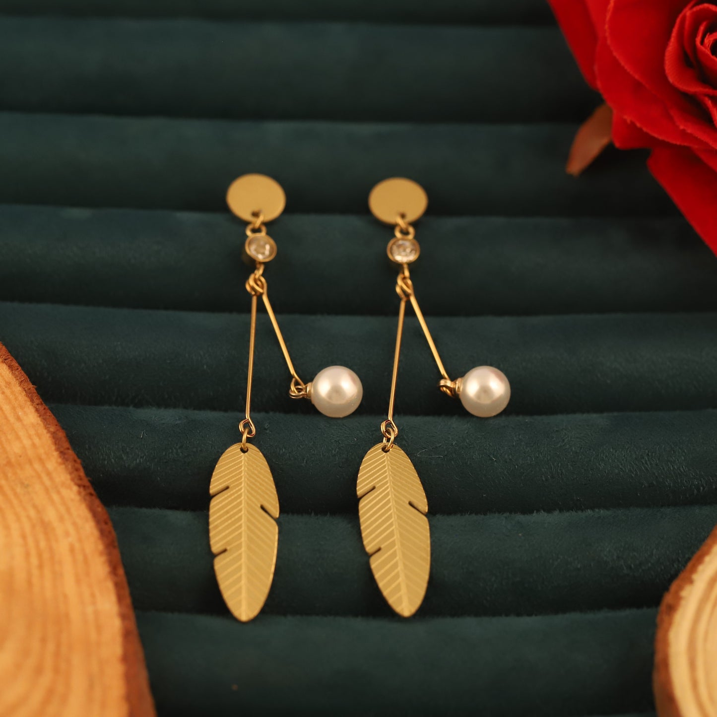Elegant Gold Hanging Earrings