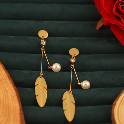 Elegant Gold Hanging Earrings