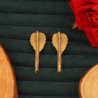 Elegant Gold Plated Dangle Earrings