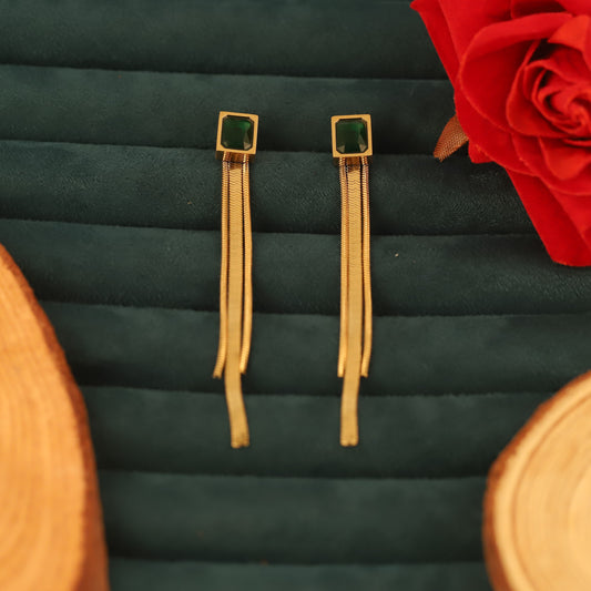 Elegant Gold Hanging Earrings