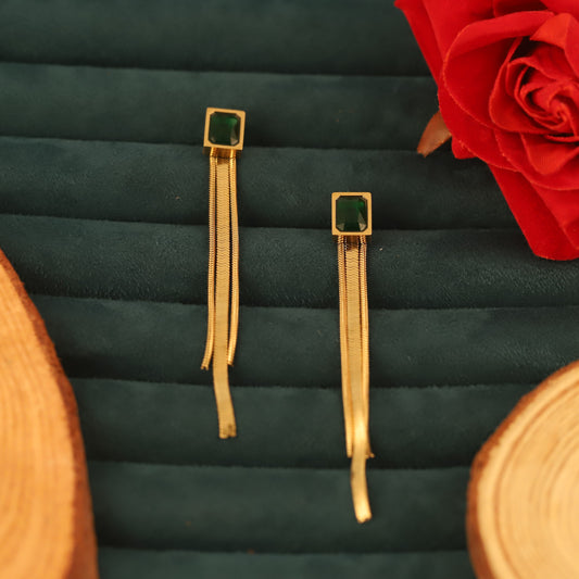 Elegant Gold Hanging Earrings