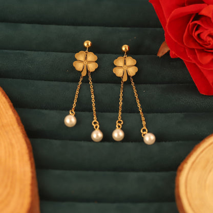 Everyday Luxe 22K Gold Chain Drop Earrings