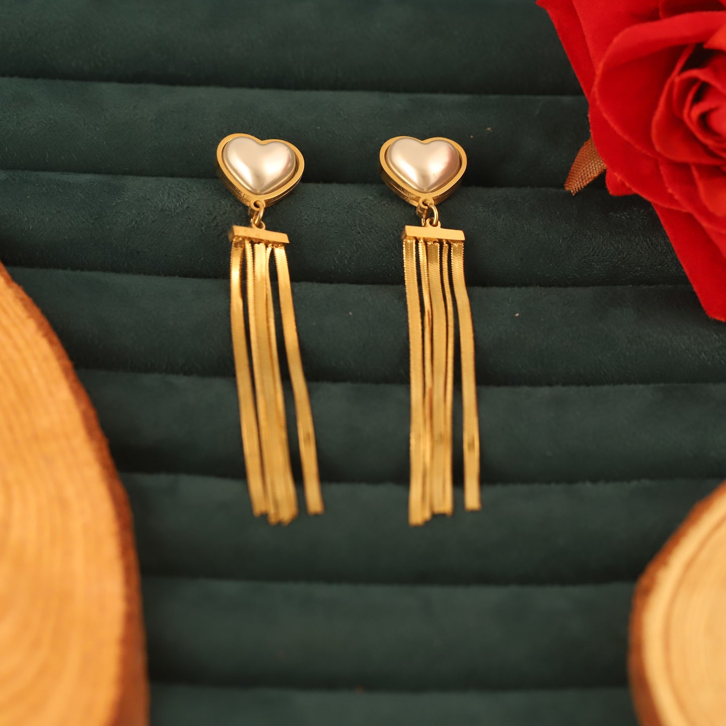 Elegant Gold Hanging Earrings