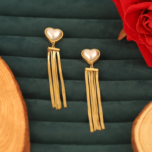 Elegant Gold Hanging Earrings
