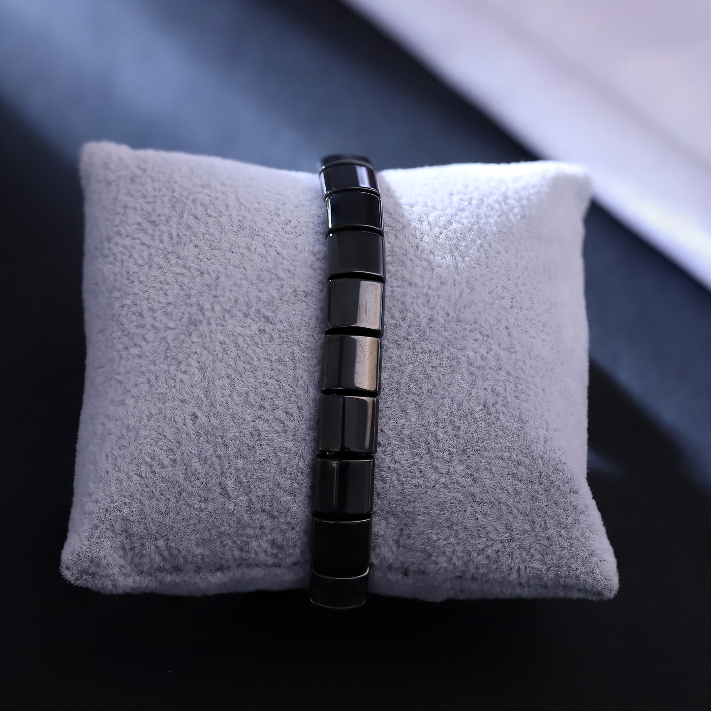 Sleek Black Ceramic Bracelet | Modern Men's Bangle | Minimalist Jewelry