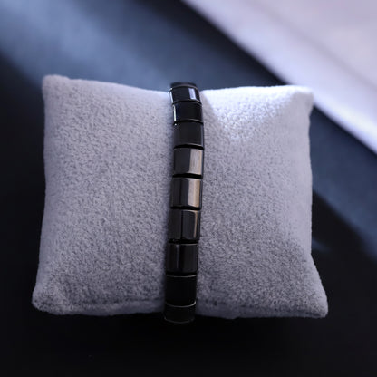 Sleek Black Ceramic Bracelet | Modern Men's Bangle | Minimalist Jewelry