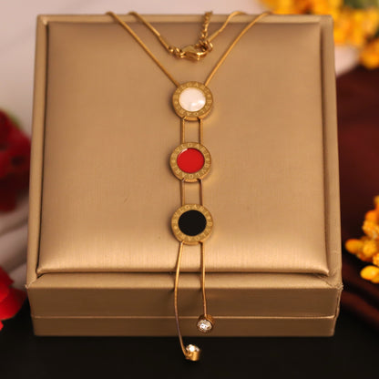 Layered Multi-Heart & Crystal Necklace | Gold Charming Dainty Jewelry
