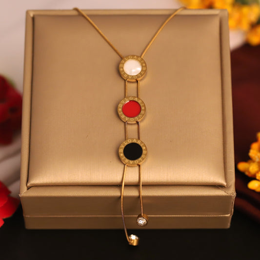 Layered Multi-Heart & Crystal Necklace | Gold Charming Dainty Jewelry
