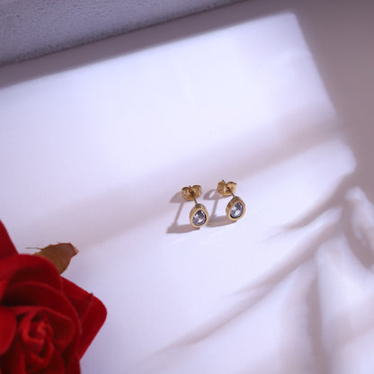 Classic Gold & Crystal Teardrop Set