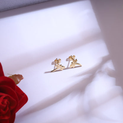 22K Gold Plated Dragonfly Necklace & Earring Set | Green Malachite Stainless Steel