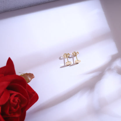 22K Gold Plated Three Layered Necklace Set with Oval Charms