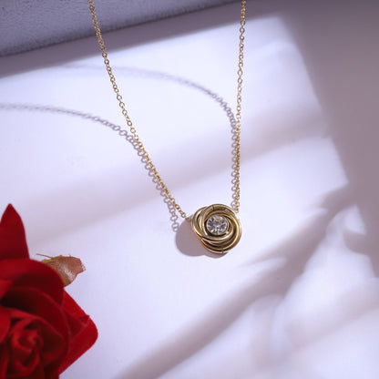 Elegant Rose Gold-Tone Jewelry Set | Crystal Embellished Necklace, Bracelet & Earrings