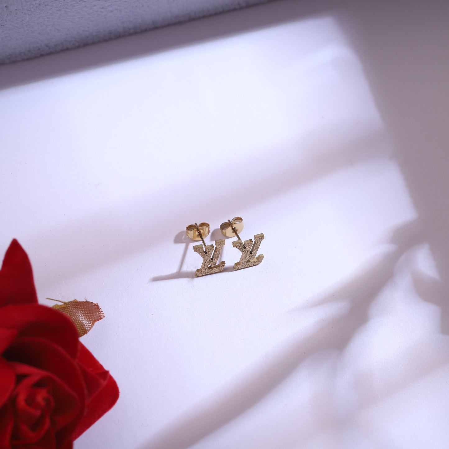 Elegant Gold Plated "V" Initial Necklace & Pearl Drop Earring Set | Fashion Jewelry for Women