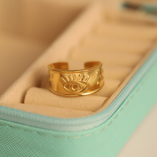 Evil Eye Signet Ring