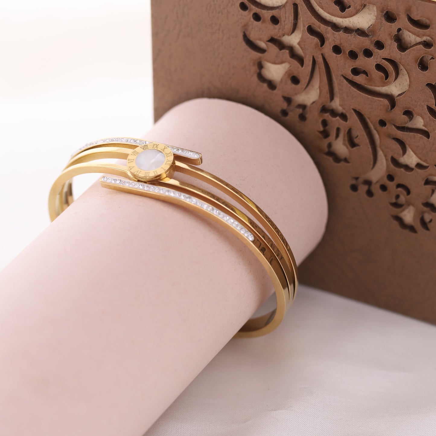 22K Gold Plated Stainless Steel Openable Kada Bracelet | Anti-Tarnish & Daily Wear
